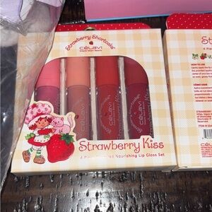 CeLaVi Strawberry Kiss Lip Gloss Set - Pink, Red, Purple